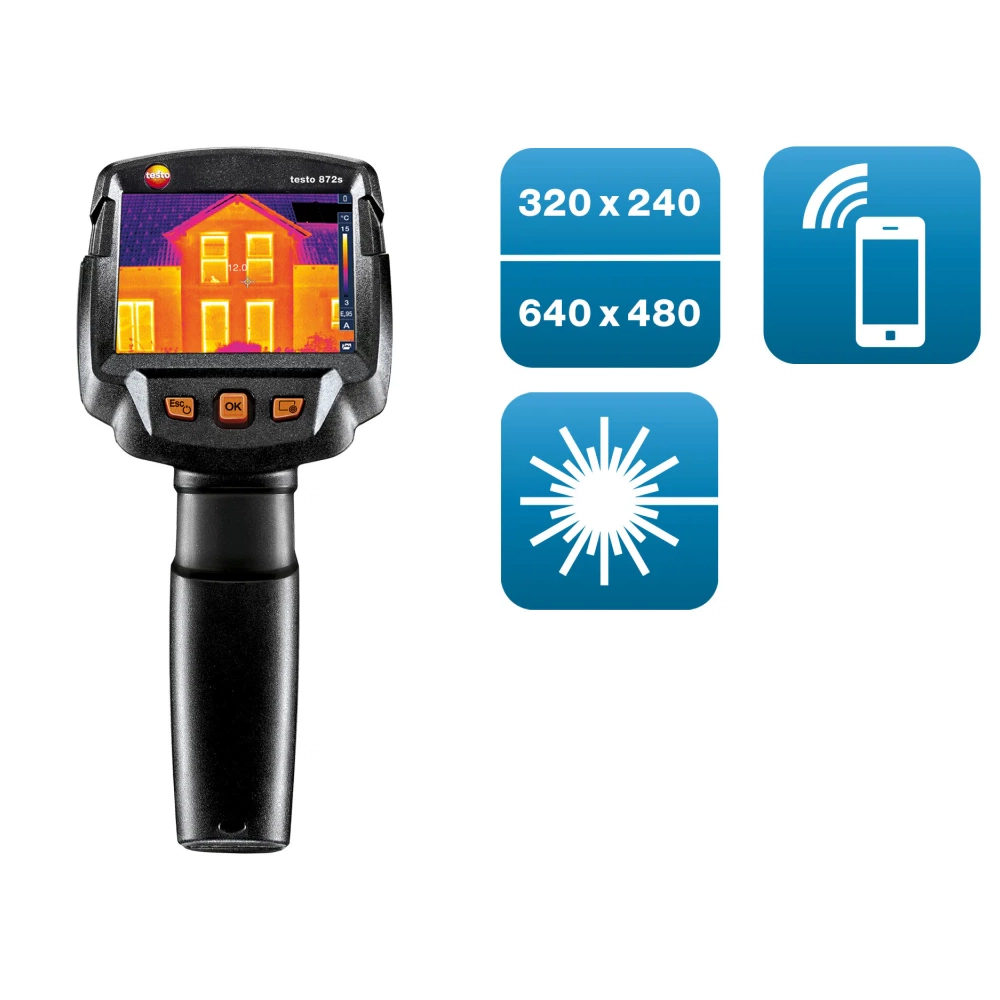 Testo 872s – Cameră de termoviziune cu aplicație pentru mobil