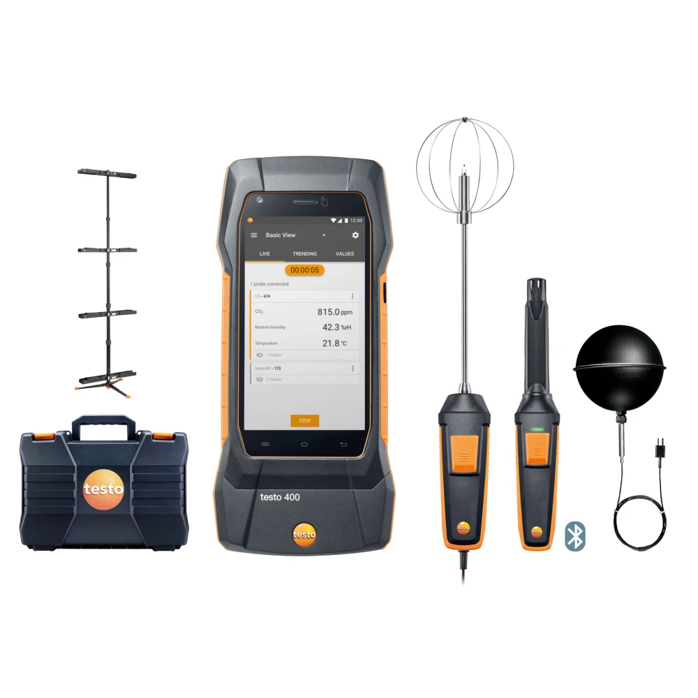Testo 400 –  Set pentru IAQ și nivelul de confort cu trepied