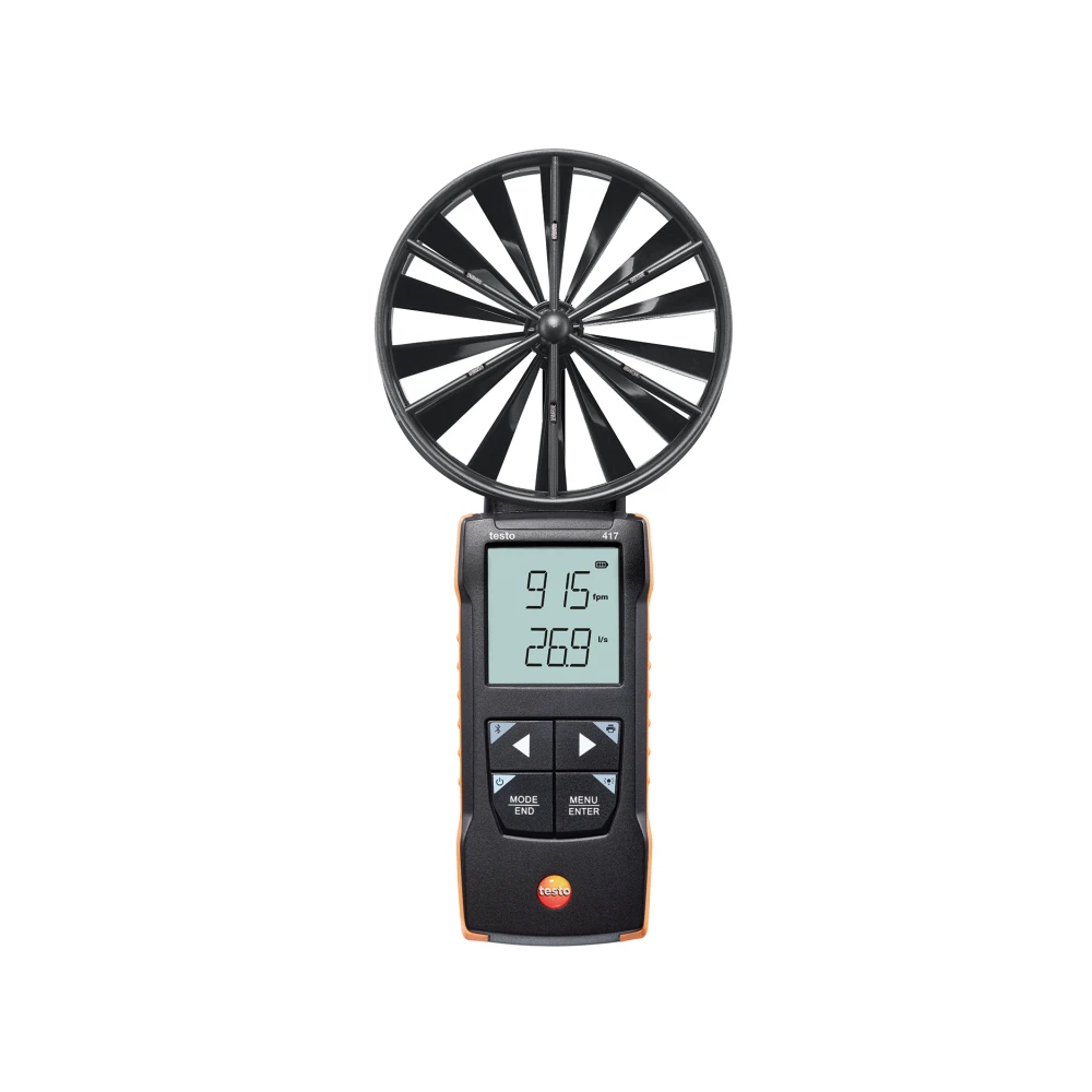 Testo 417 – Anemometru digital cu elice de 100 mm și conexiune la aplicație