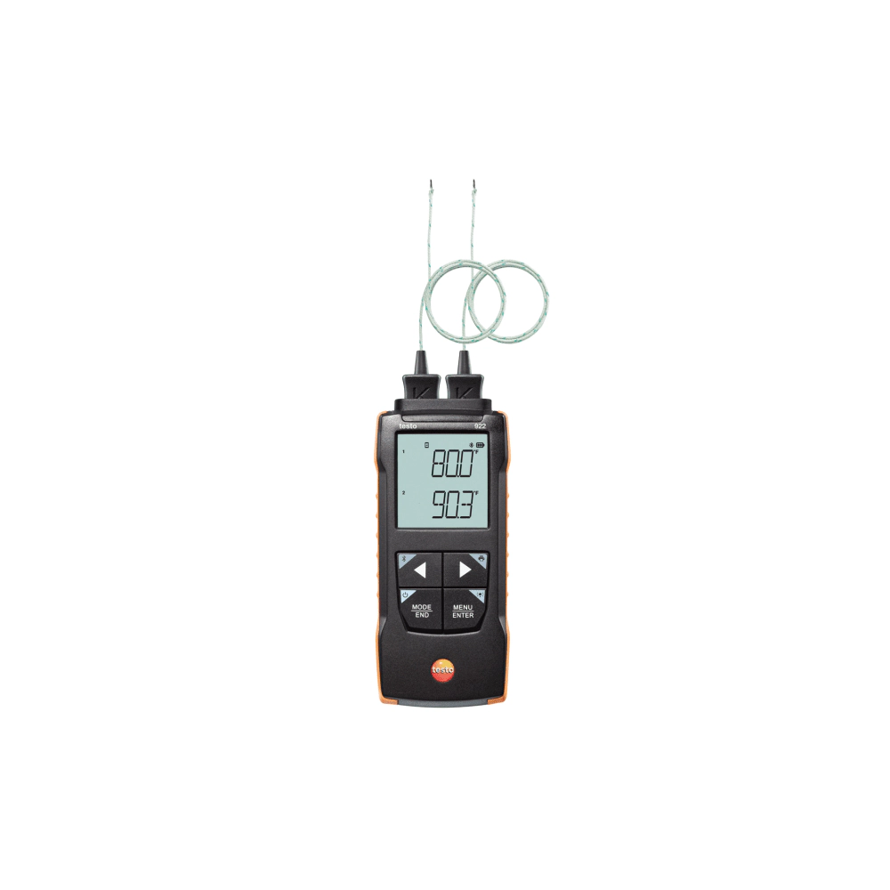 Testo 922 – Instrument de măsurare a temperaturii diferențiale pentru TC Tip K cu conexiune la aplicație