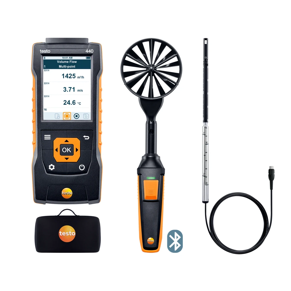 Testo 440 – Set 1 pentru viteza aerului cu Bluetooth
