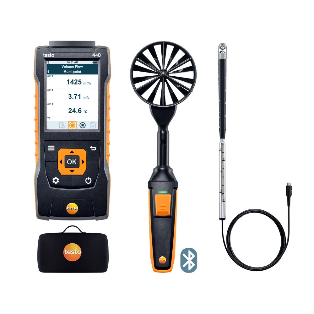 Testo 440 – Set 2 pentru viteza aerului cu Bluetooth