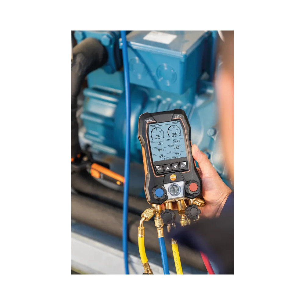Testo 557s - Set Vacuum Smart cu furtunuri - Manifold digital inteligent cu sonde wireless de temperatură și vacuum plus set de 4 furtunuri - imagine 11