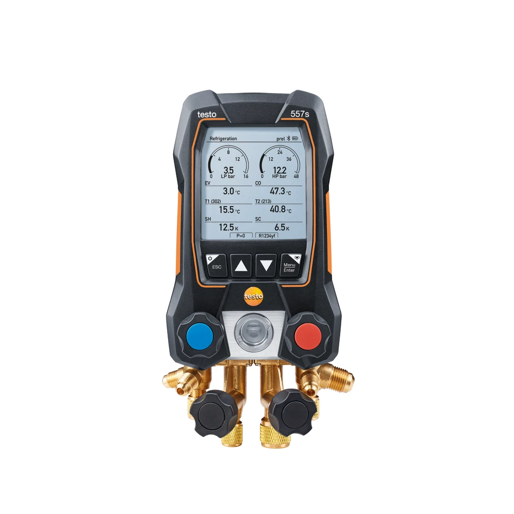 Testo 557s - Set Vacuum Smart cu furtunuri - Manifold digital inteligent cu sonde wireless de temperatură și vacuum plus set de 4 furtunuri - imagine 2
