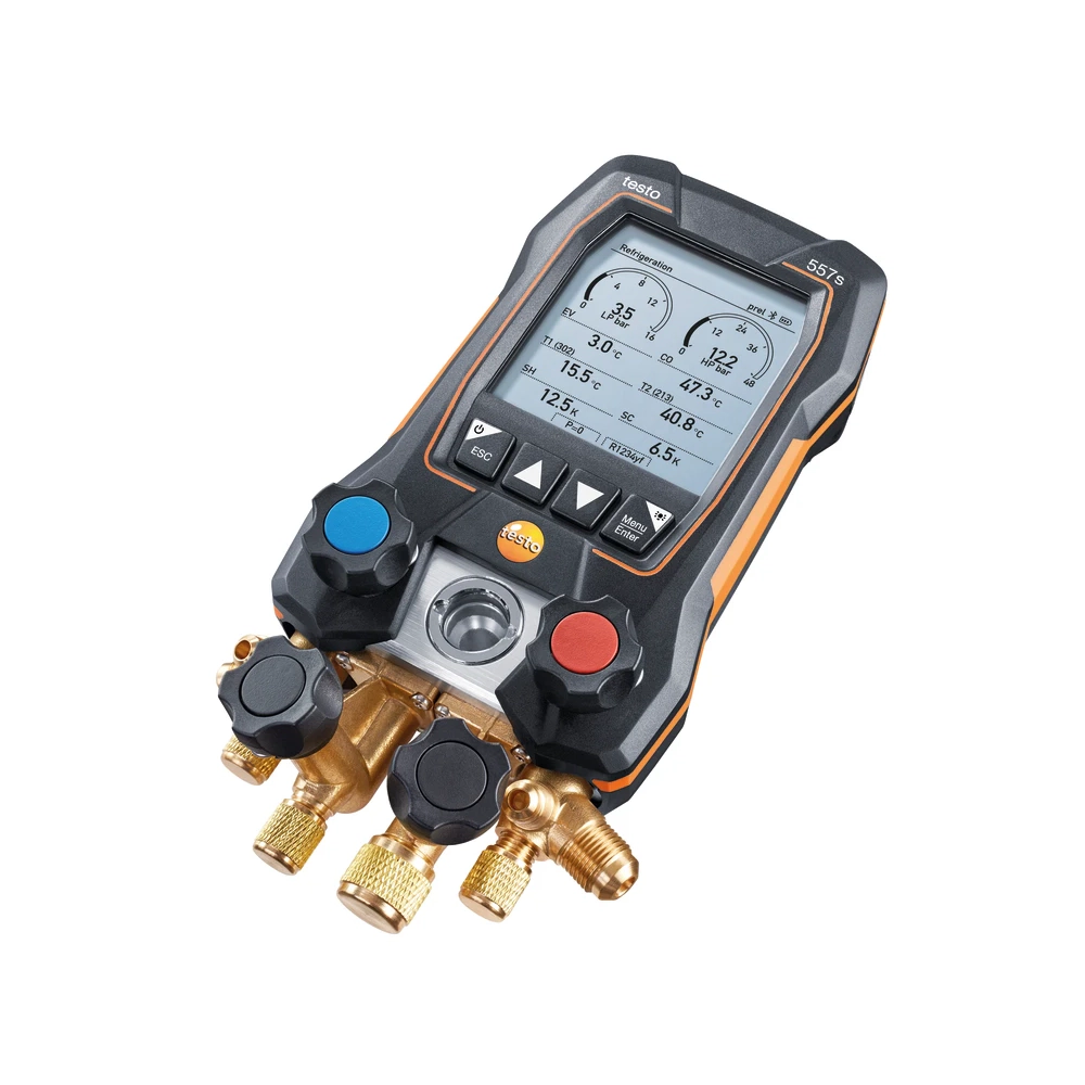 Testo 557s - Set Vacuum Smart cu furtunuri - Manifold digital inteligent cu sonde wireless de temperatură și vacuum plus set de 4 furtunuri - imagine 3