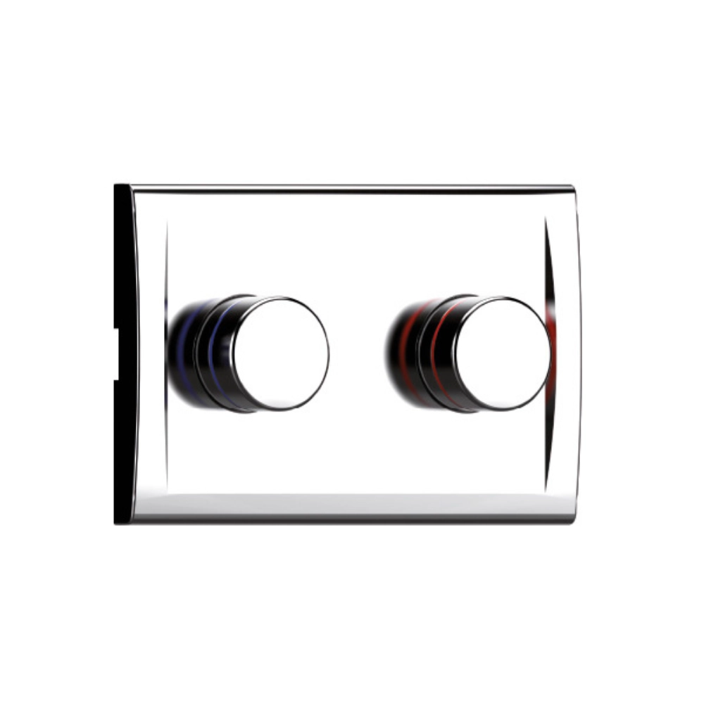 TECO-K4-kit-de-placa-frontala-dubla-cromata-cu-dopuri-filetate