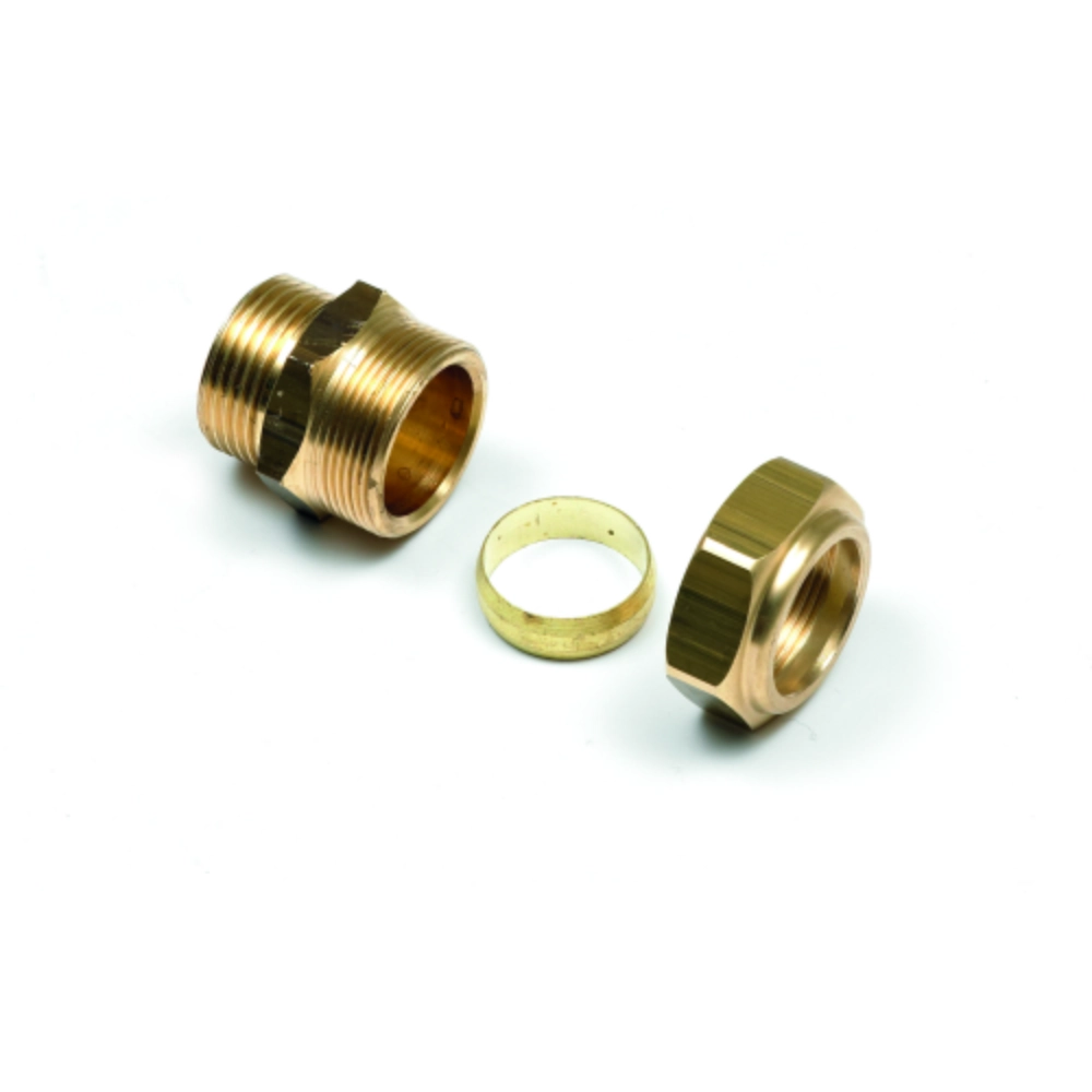 LEIFELD – Niplu adaptor pentru conectare de la țeava de inox flexibilă (etanșare plată) la țeava de cupru