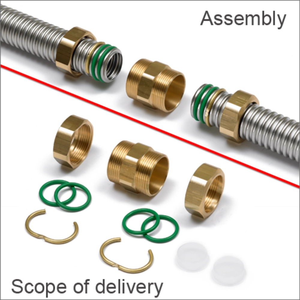 LEIFELD - Niplu pentru țeava de inox flexibilă DN12, DN15, DN20, DN25 - imagine 2