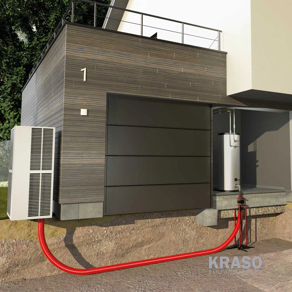 KRASO - Sistem flexibil de introducere a conductelor de alimentare pentru pompe de căldură - prin pardoseală - 110 (3 - 12 m) - imagine 3