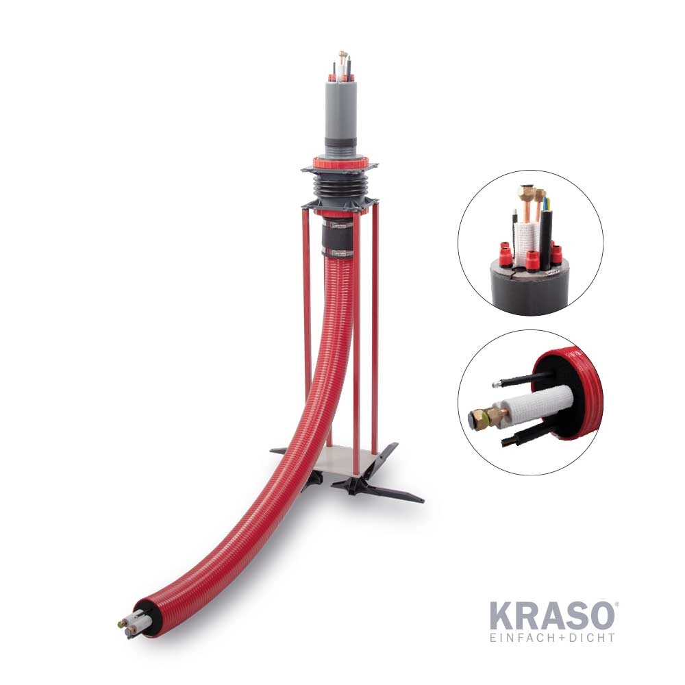 KRASO - Sistem flexibil de introducere a conductelor de alimentare pentru pompe de căldură - prin pardoseală - 110 (3 - 12 m) - imagine 9
