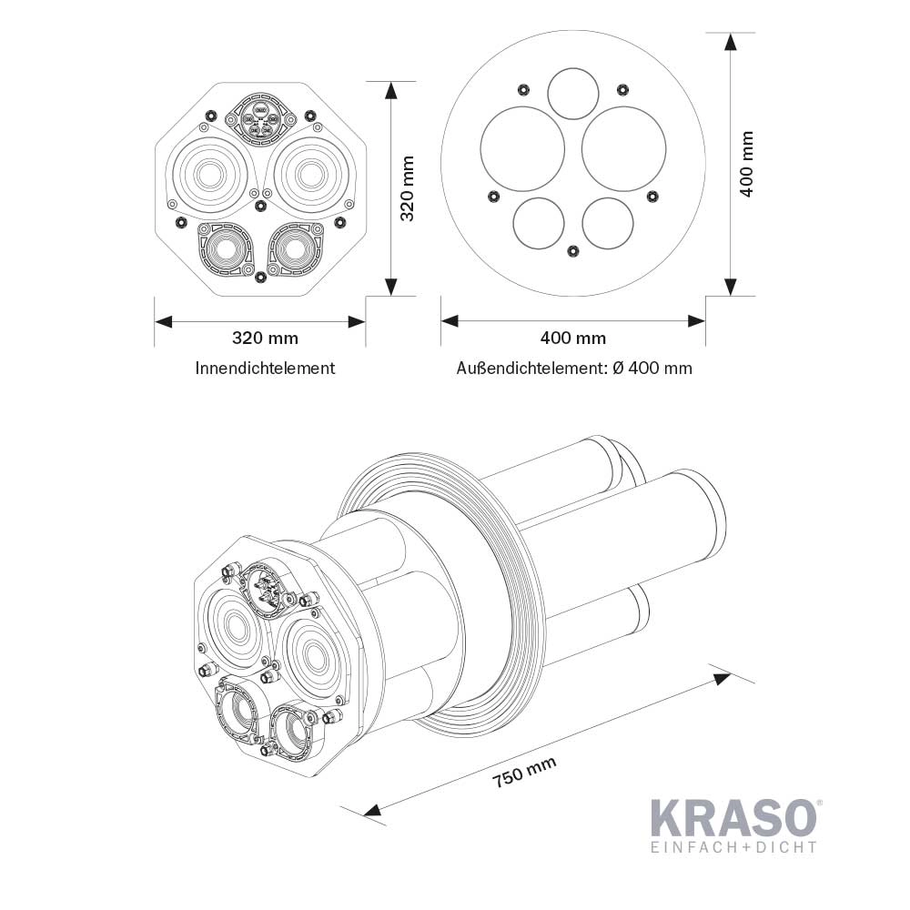 KRASO - Sistem de trecere cu etanșare prin perete DN 300 - imagine 5