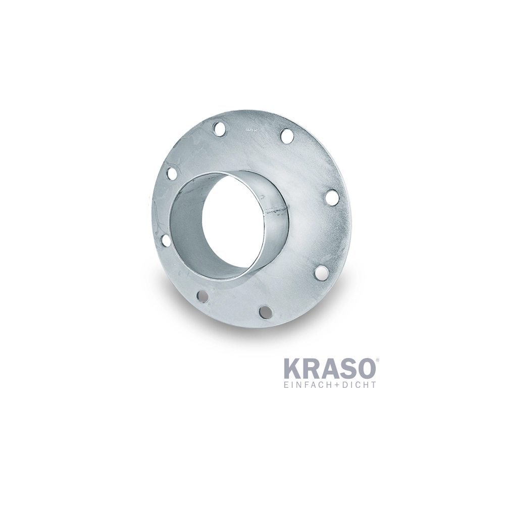 KRASO - Placă cu flanșă din oțel electrogalvanizat (⌀80 - 300 mm )
