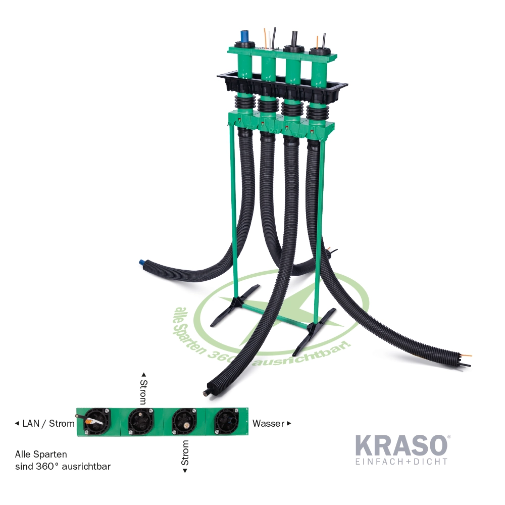 KRASO - Sistem de etanșare pentru conectarea cablurilor electrice / instalațiilor sanitare DN 75 - 1 compartiment - imagine 4