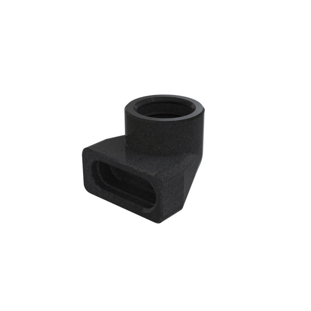 Zehnder – Joncțiune cu cot de 90° vertical de trecere de la ComfoTube 90 la ComfoTube Therm Flat 51