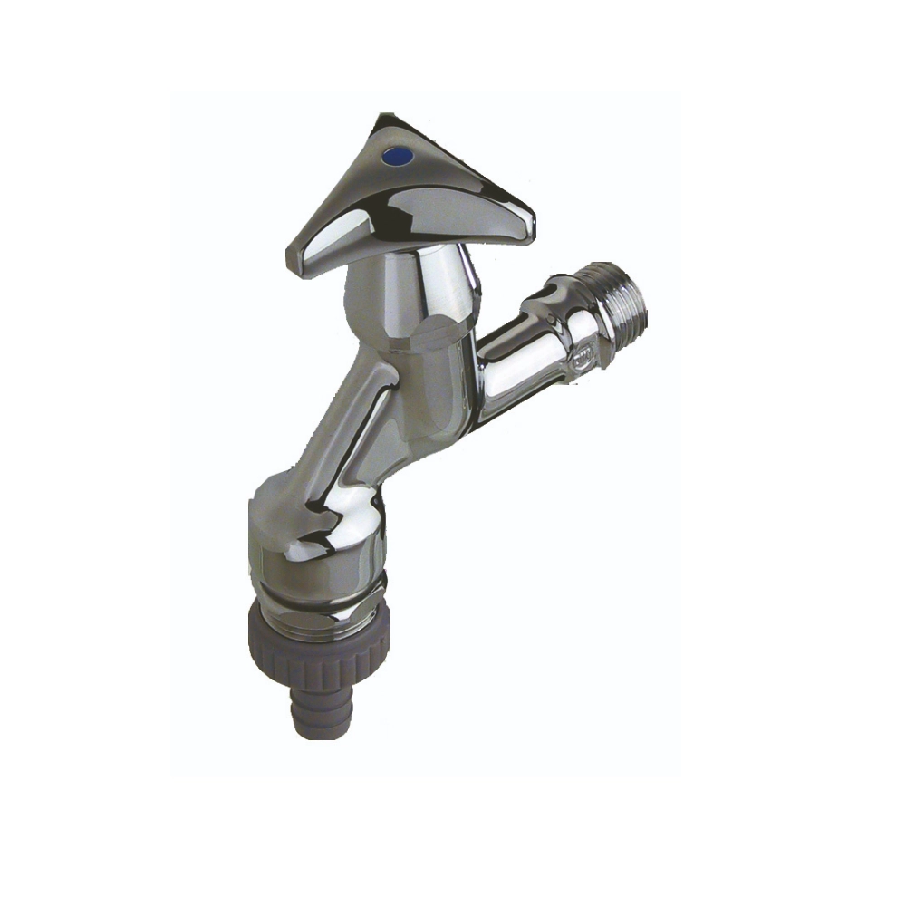 Seppelfricke – Robinet combinat cu ventil de aerisire și antiretur G1/2 x G3/4 (DN15), alamă cromată, mâner în formă de stea