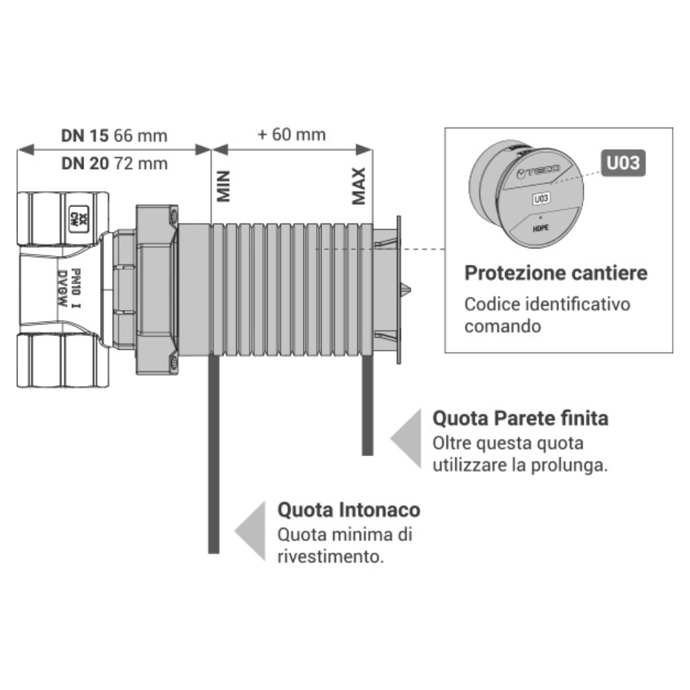 TECO ULTRA - Robinet cu bilă îngropat DN 15 - 20 - imagine 3