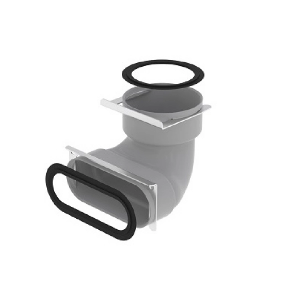 Zehnder - Cot 90° cu reducție de la ComfoTube 90 la ComfoTube flat 51