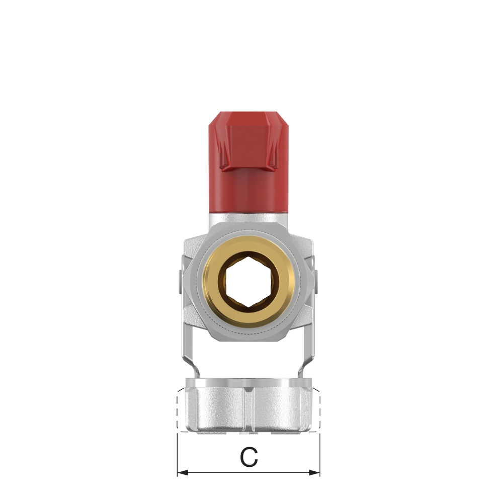 Flamco Simplex - Robinet KFE-KH D SV cu supapă de siguranță, cu filet exterior 1/2" și racord 3/4" - imagine 3