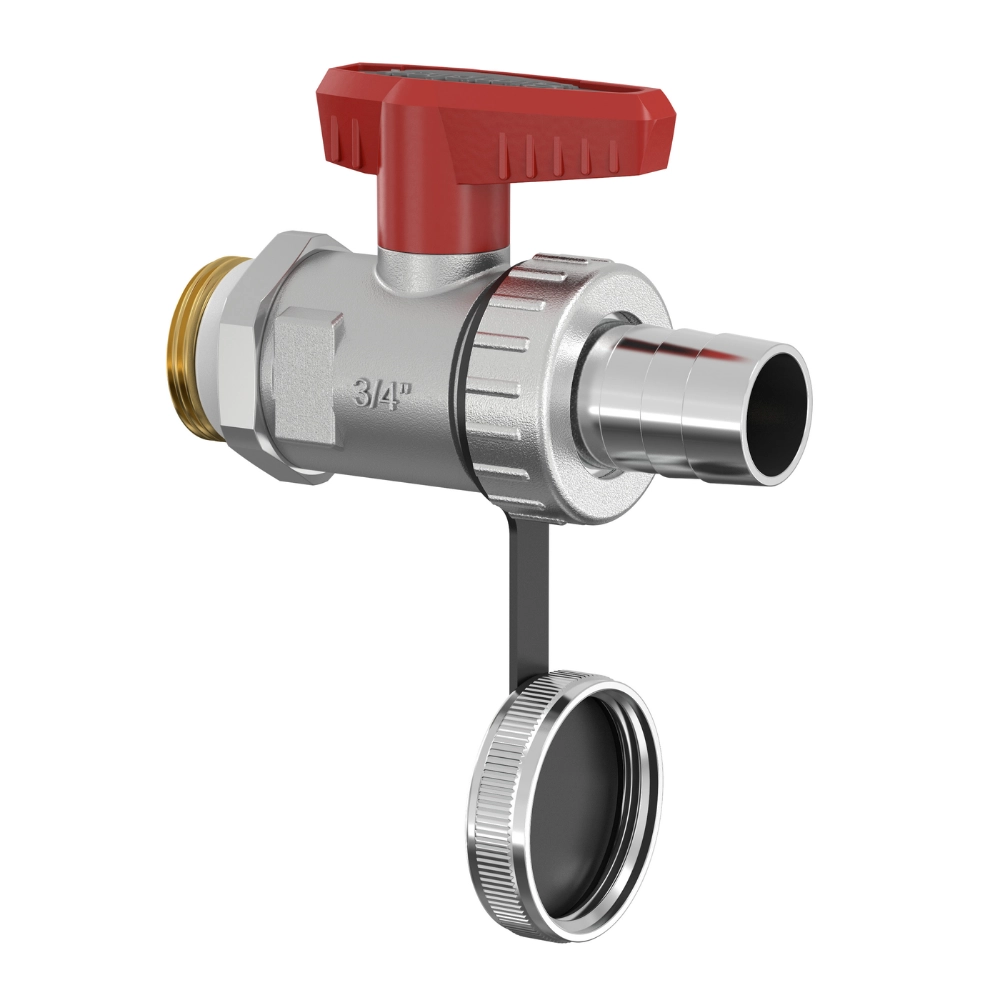 Flamco Simplex – Robinet KFE-KH DN20 D cu supapă de siguranță, cu filet exterior 1/2″ și racord 3/4″