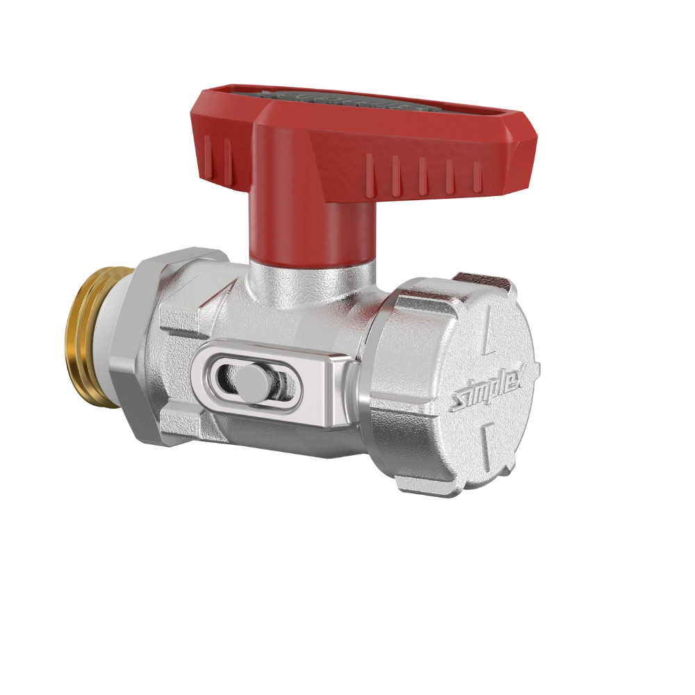 Flamco Simplex - Robinet cu bilă KFE-KH D cu filet exterior 1/2" și racord 3/4" - imagine 6