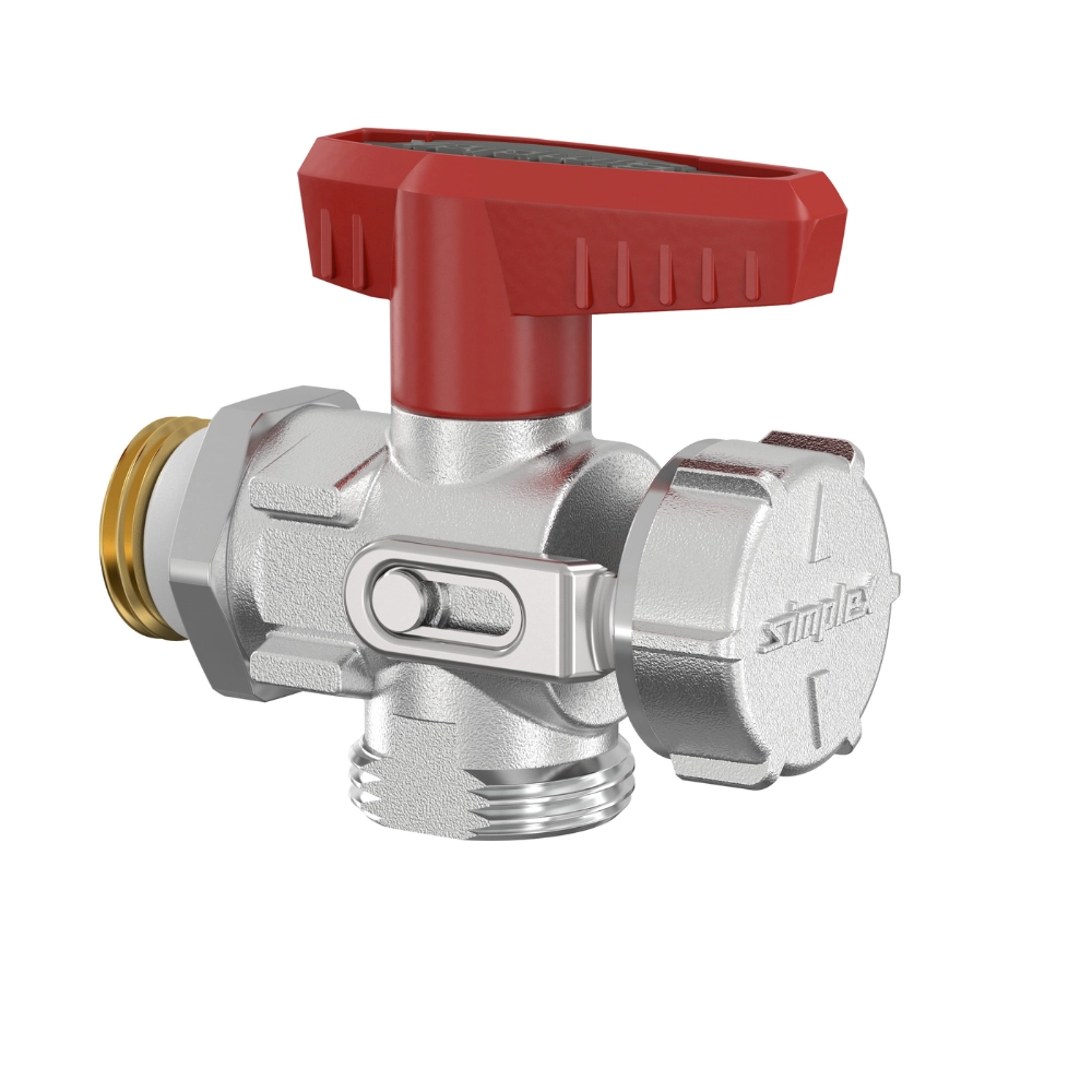 Flamco Simplex – Robinet KFE-KH E fără silicon, cu filet exterior 1/2″ și racord 3/4″