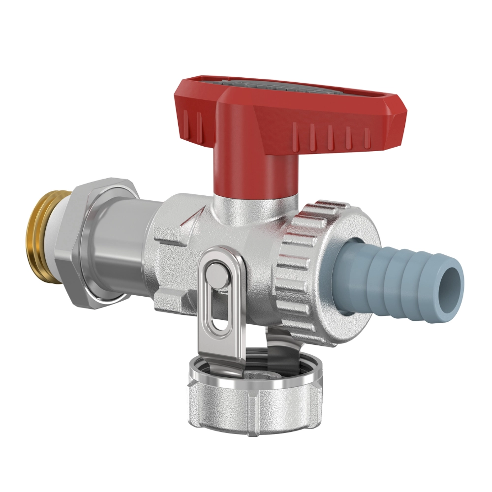 Flamco Simplex – Robinet KFE-KH lung D SV cu supapă de siguranță, cu filet exterior 1/2″ și racord 3/4″