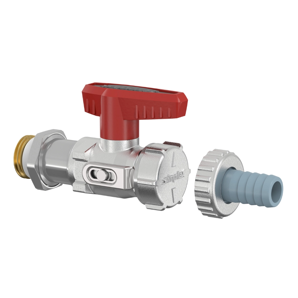 Flamco Simplex - Robinet KFE-KH lung D SV cu supapă de siguranță, cu filet exterior 1/2" și racord 3/4" - imagine 5