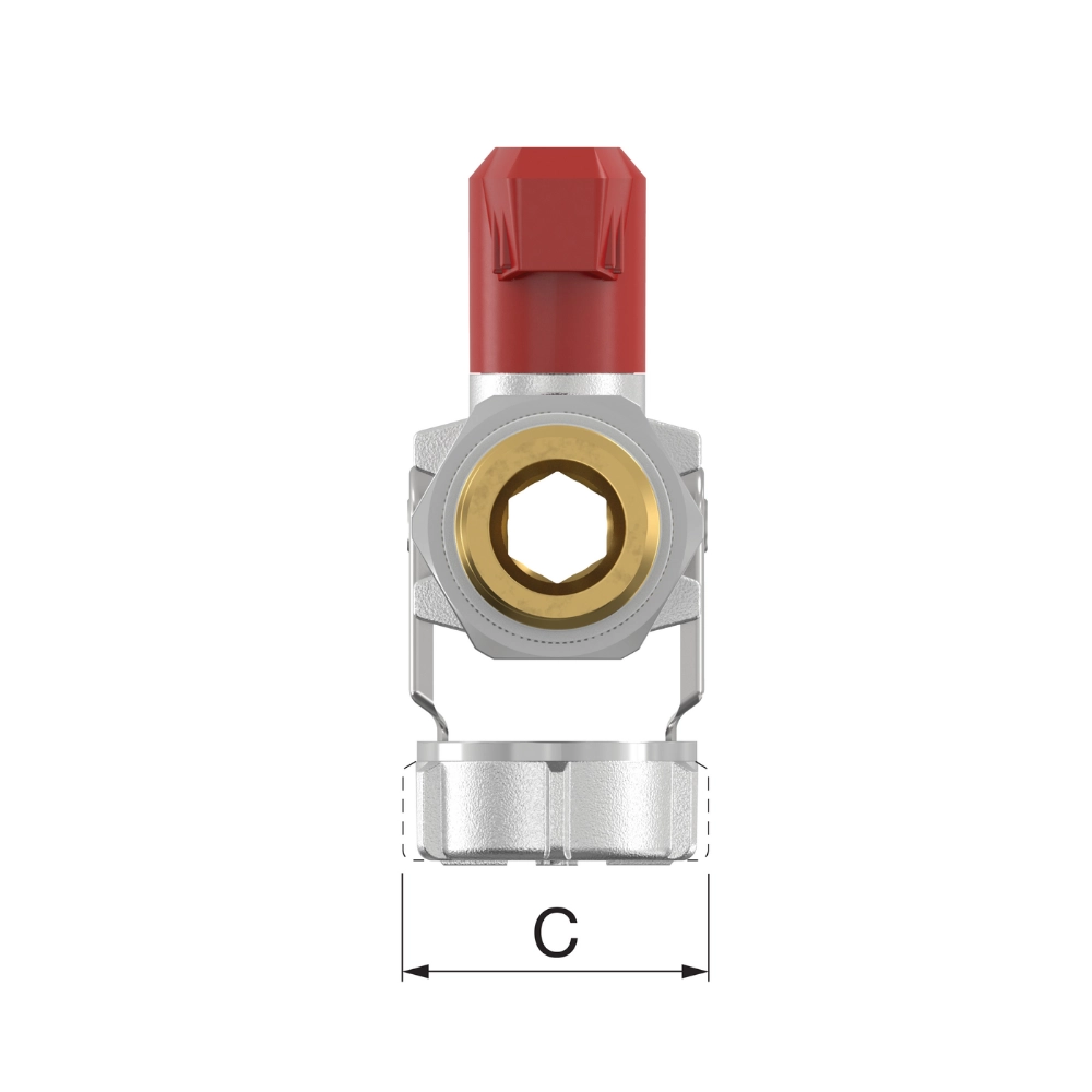 Flamco Simplex - Robinet KFE-KH lung D cu filet exterior 1/2" și racord 3/4" - imagine 3