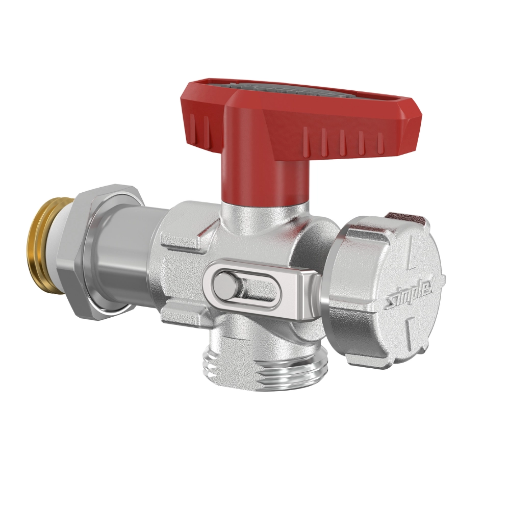 Flamco Simplex – Robinet KFE-KH lung E cu filet exterior 1/2″ și racord 3/4″