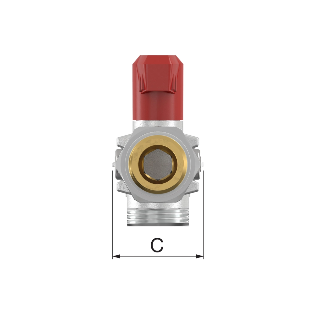 Flamco Simplex - Robinet KFE-KH lung E cu filet exterior 1/2" și racord 3/4" - imagine 3