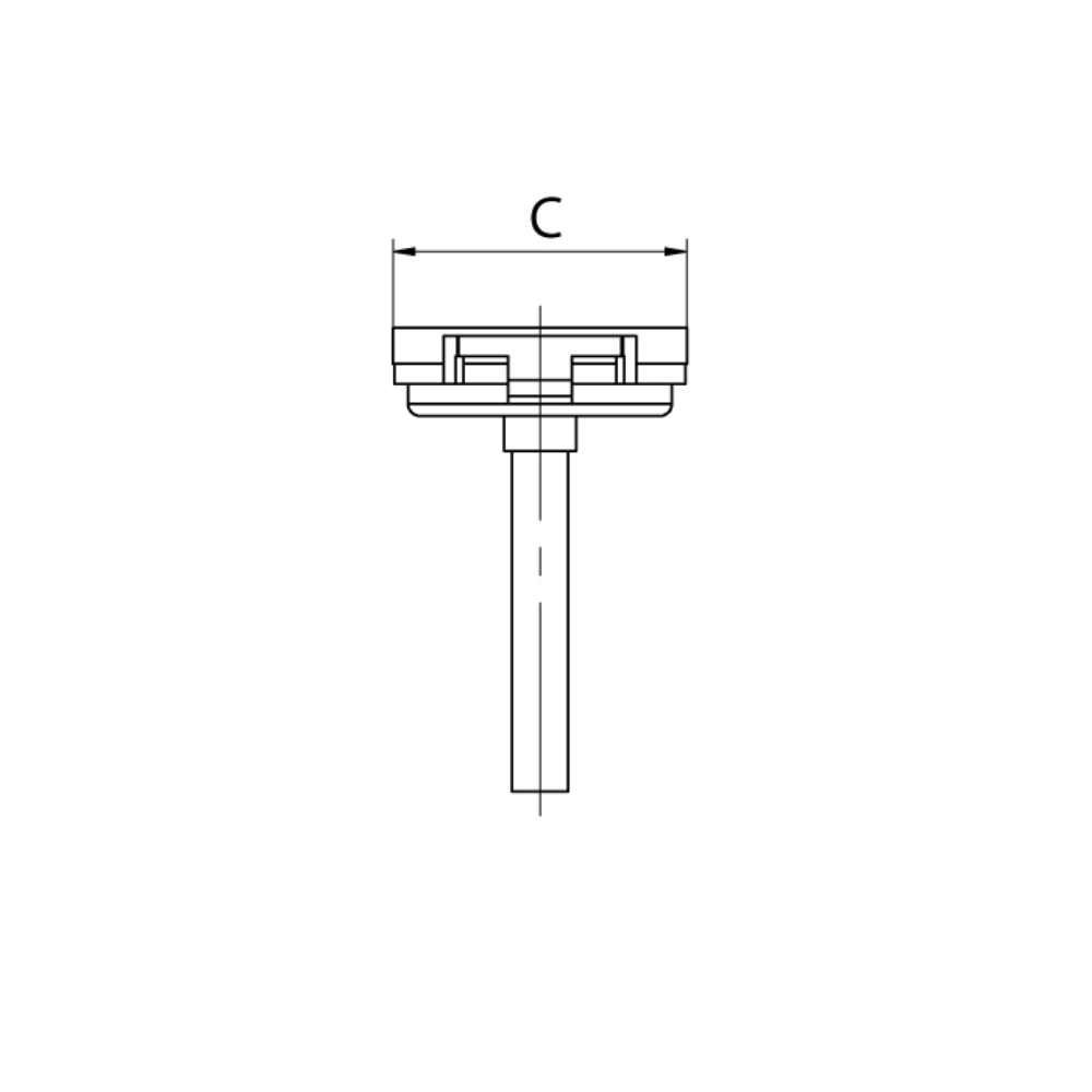 Flamco Simplex - Kit retrofit TG cu termometru pentru mâner T robineți sferici Simplex DN 20–50 - imagine 3