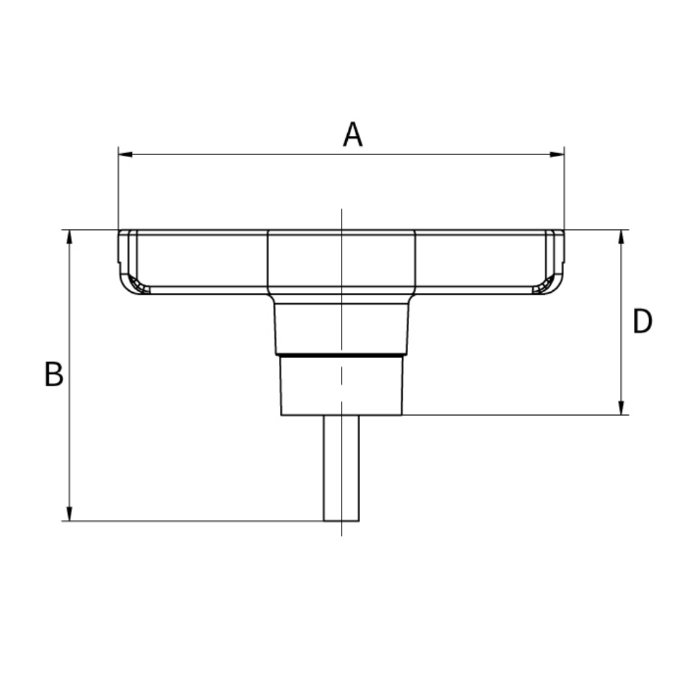 Flamco Simplex - Mâner tip T cu termometru Ø32 mm pentru robineți sferici Simplex DN 20–50 - imagine 2