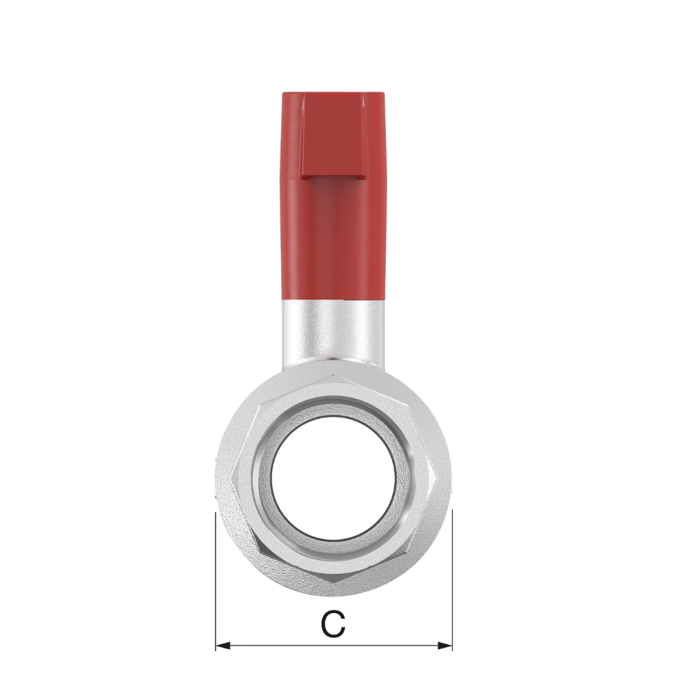 Flamco Simplex - Robinet sferic PKH FG pentru pompe cu manetă metalică DN25 - DN32 - imagine 3