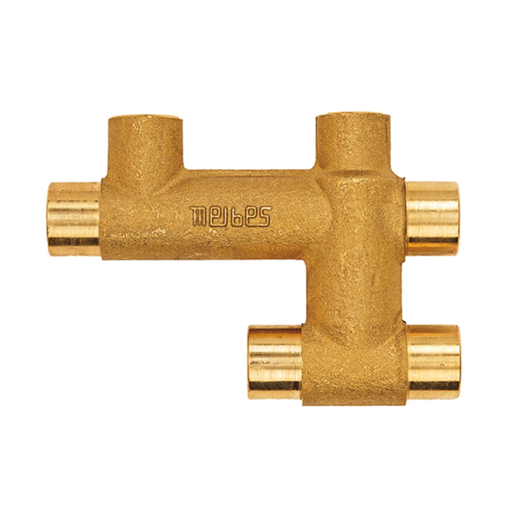 Flamco Meibes – Piesă dublă în cruce Meipass, Ø15–Ø18 mm