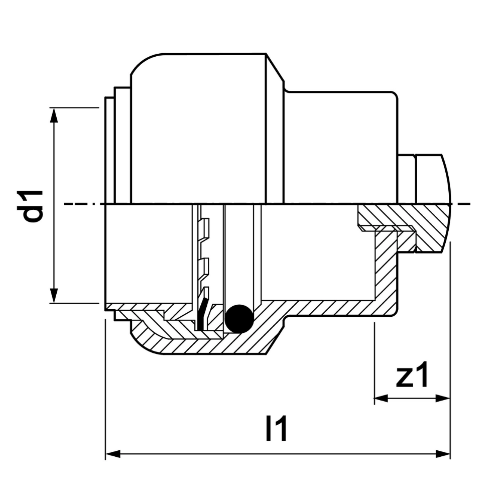 VSH Tectite - Capăt terminal cu aerisitor push DN20 - imagine 2