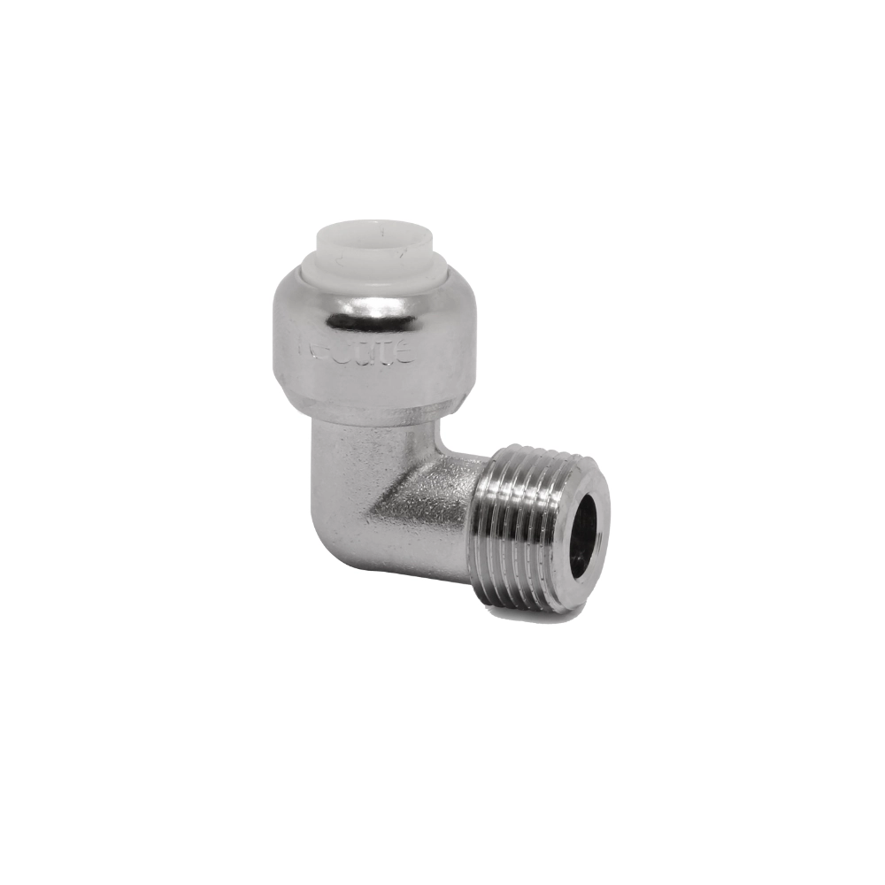 VSH Tectite – Cot 90° cromat push x filet exterior BSPT DN10–DN15