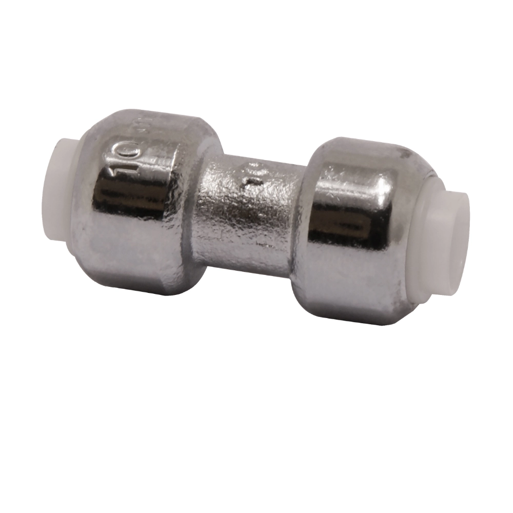 VSH Tectite – Mufă dreaptă cromată 2 x push DN10–DN15