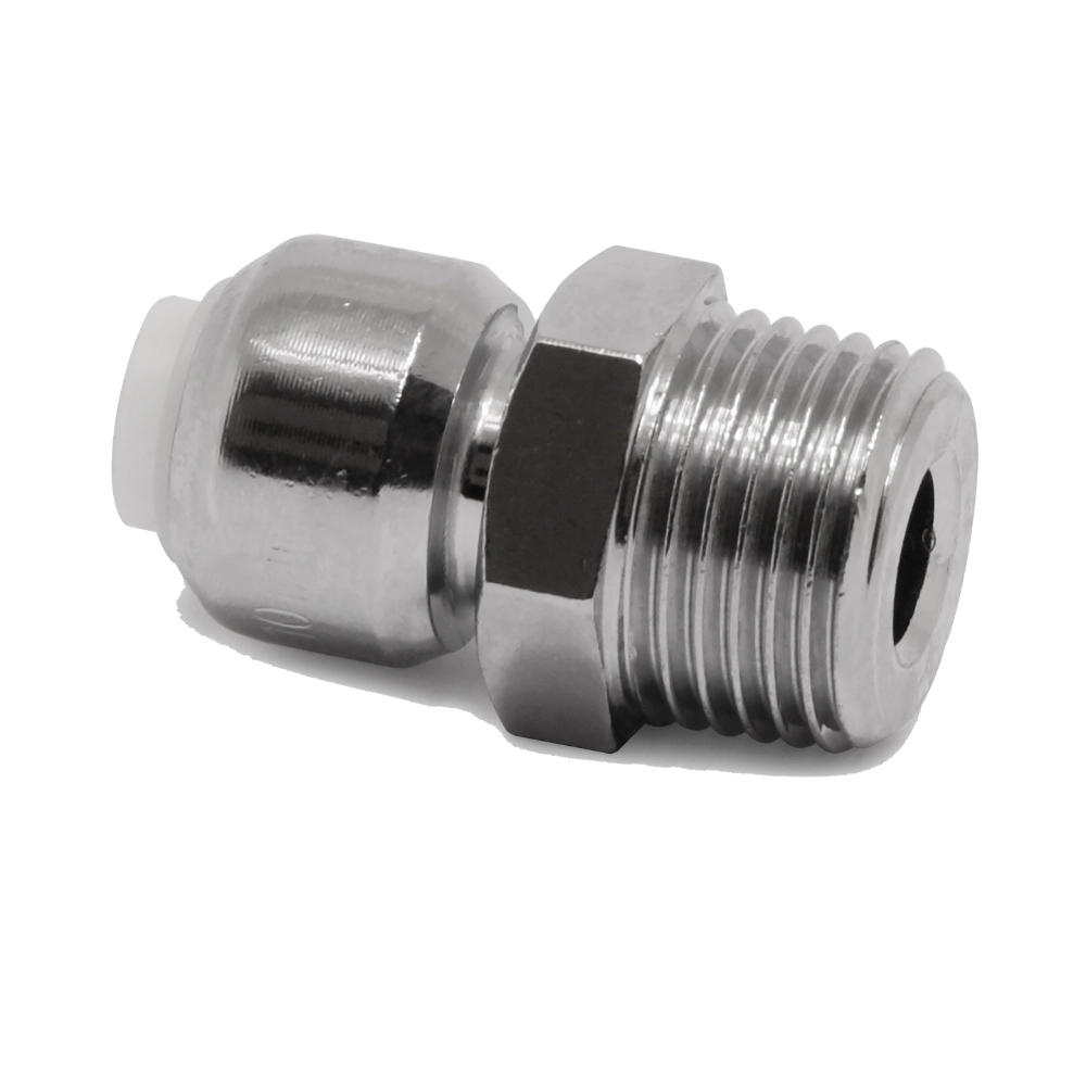 VSH Tectite - Racord drept cromat push x filet exterior conic DN10–DN15