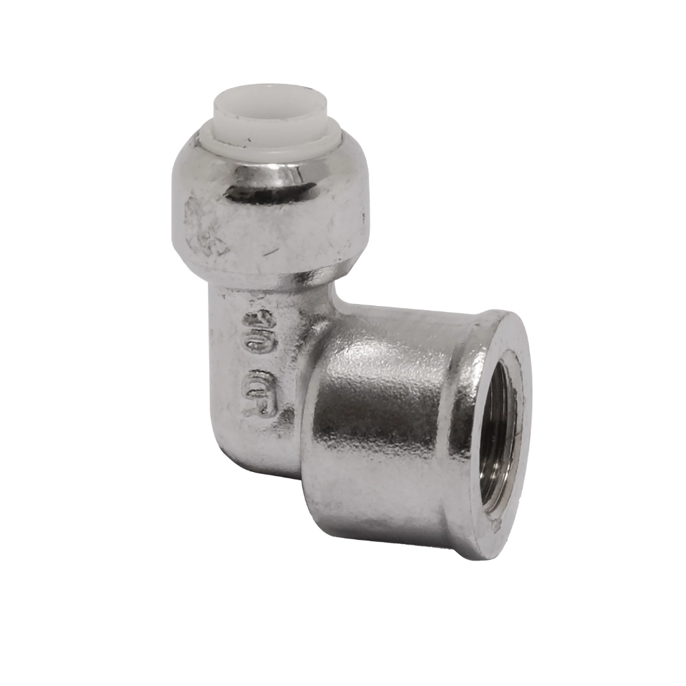 VSH Tectite – Cot 90° cromat push x filet interior BSPP DN10–DN15