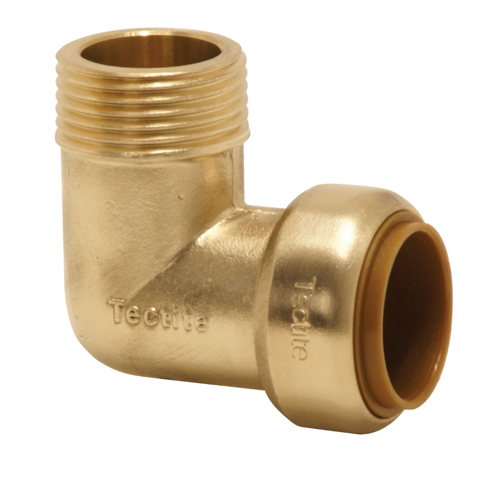 VSH Tectite – Cot 90° push x filet exterior BSPT DN10–DN25