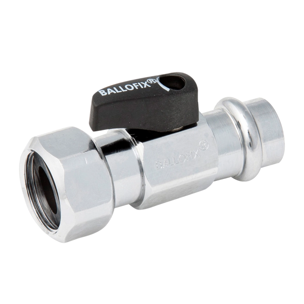 Broen – Robinet mini cu bilă 2 x presare x piuliță olandeză – 22xG3/4″ (DN20)