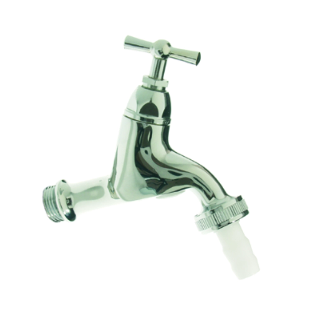 VSH – Robinet cu aerator NEN DA-EB, cu supapă de sens și racord furtun, G3/4″x1/2″, PN10, alamă cromată