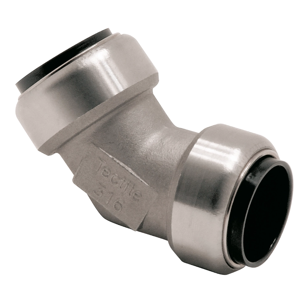 VSH Tectite - Cot 45° 2 x push – inox (DN12 – DN50) - imagine 2