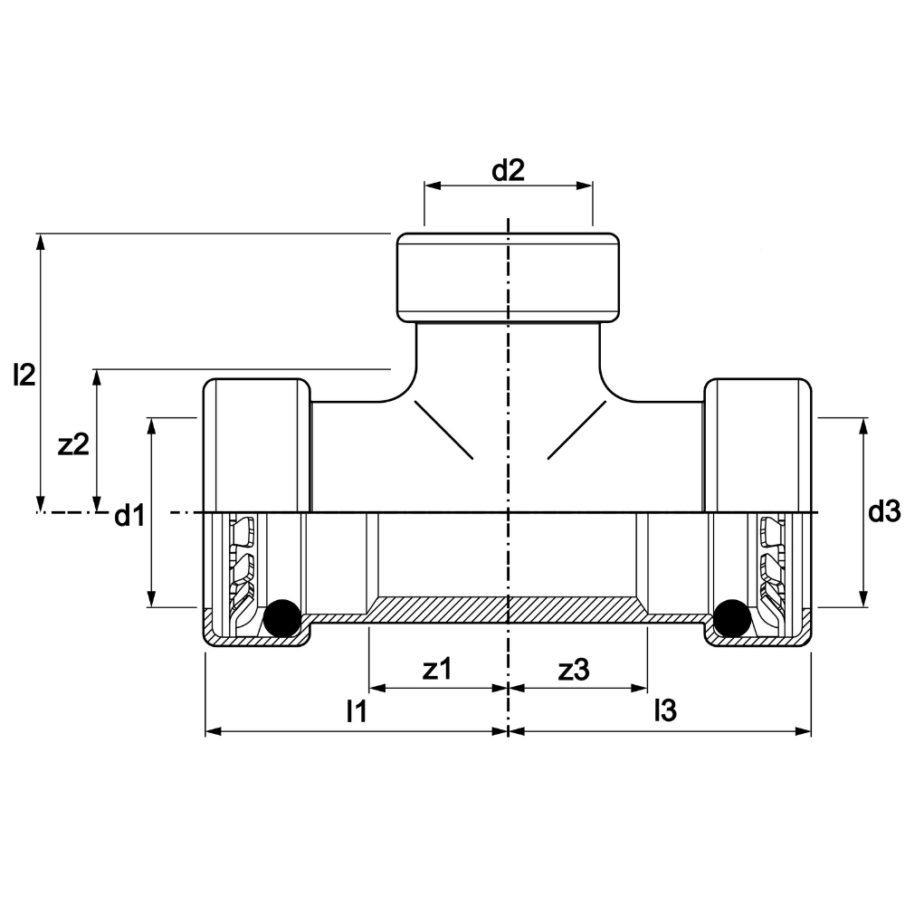 VSH Tectite Sprint - Teu redus 3 x push (DN10 – DN25) - imagine 2