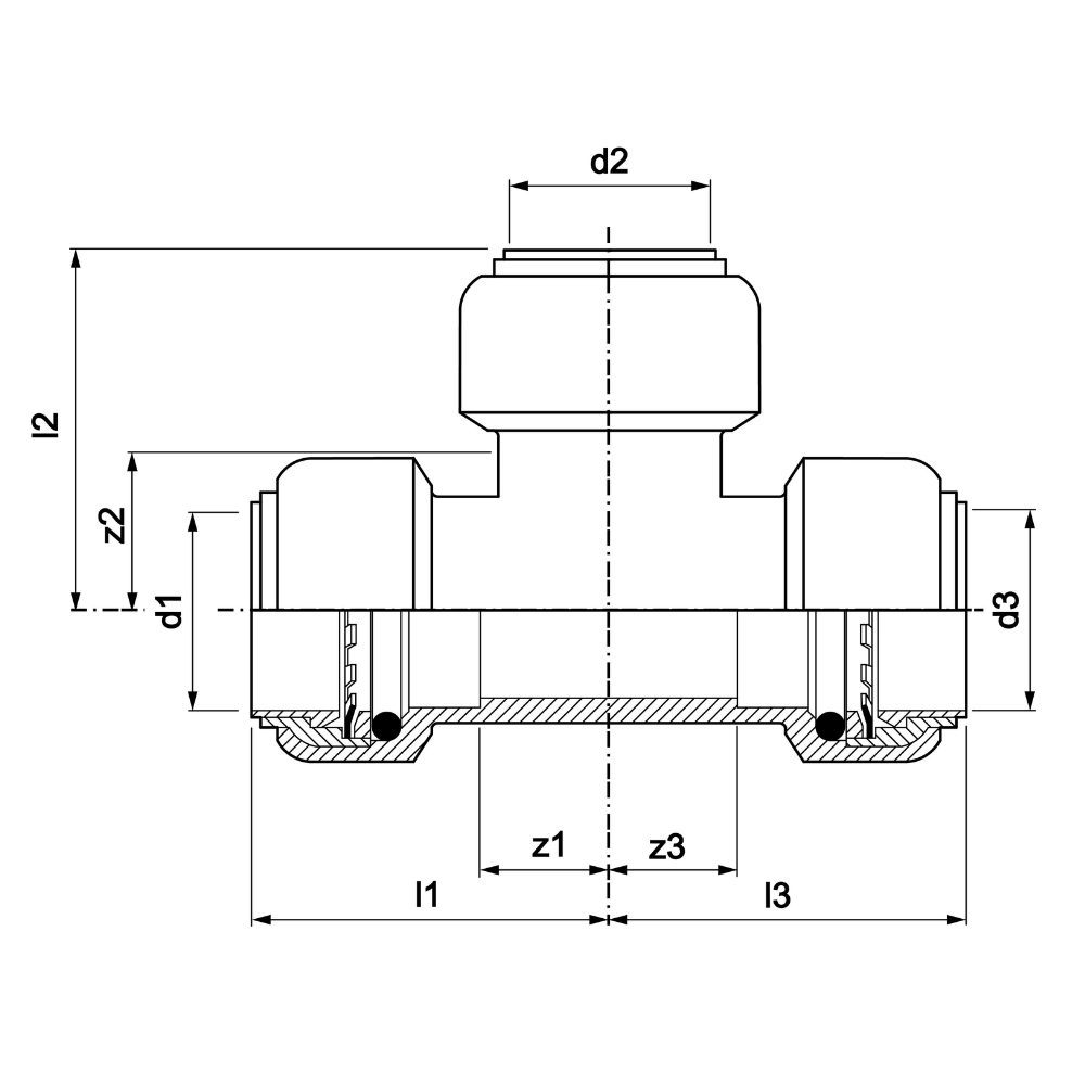 VSH Tectite - Teu 3 x push – inox (DN12 – DN50) - imagine 3