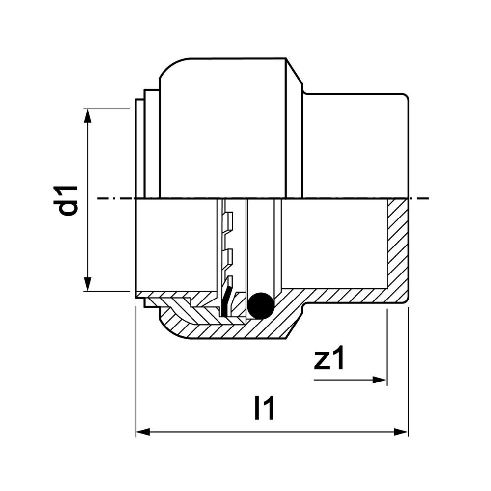 VSH Tectite - Cap terminal push (DN32–DN50) - imagine 2