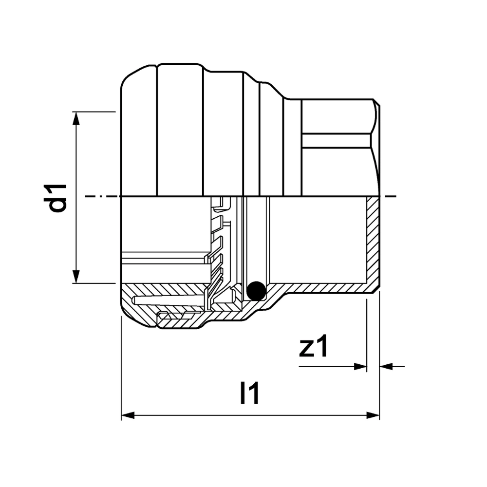 VSH Tectite - Cap terminal push (DN32–DN50) - imagine 4