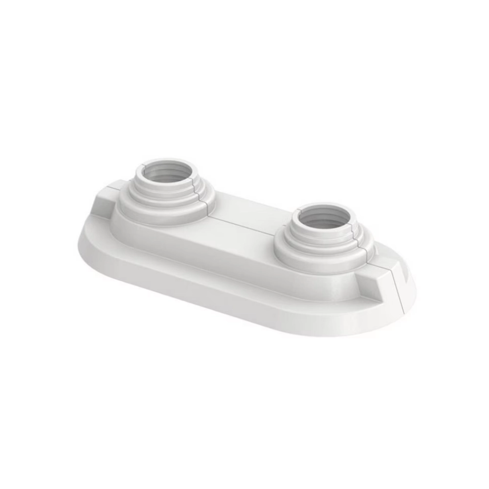 WINKLER TECHNIK – Rozetă dublă ajustabilă pentru două țevi, cu decupaj inelar și distanță 50 mm (50 buc)
