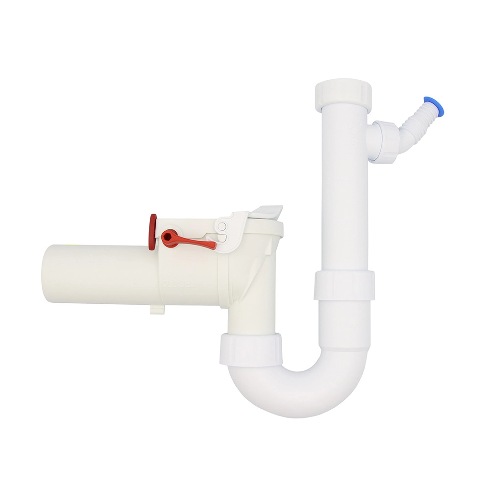 HAAS – Barieră anti-refulare DN 50, tip 5, cu sifon PP și racorduri multiple (1½”, 1¼”, ¾”–1″)