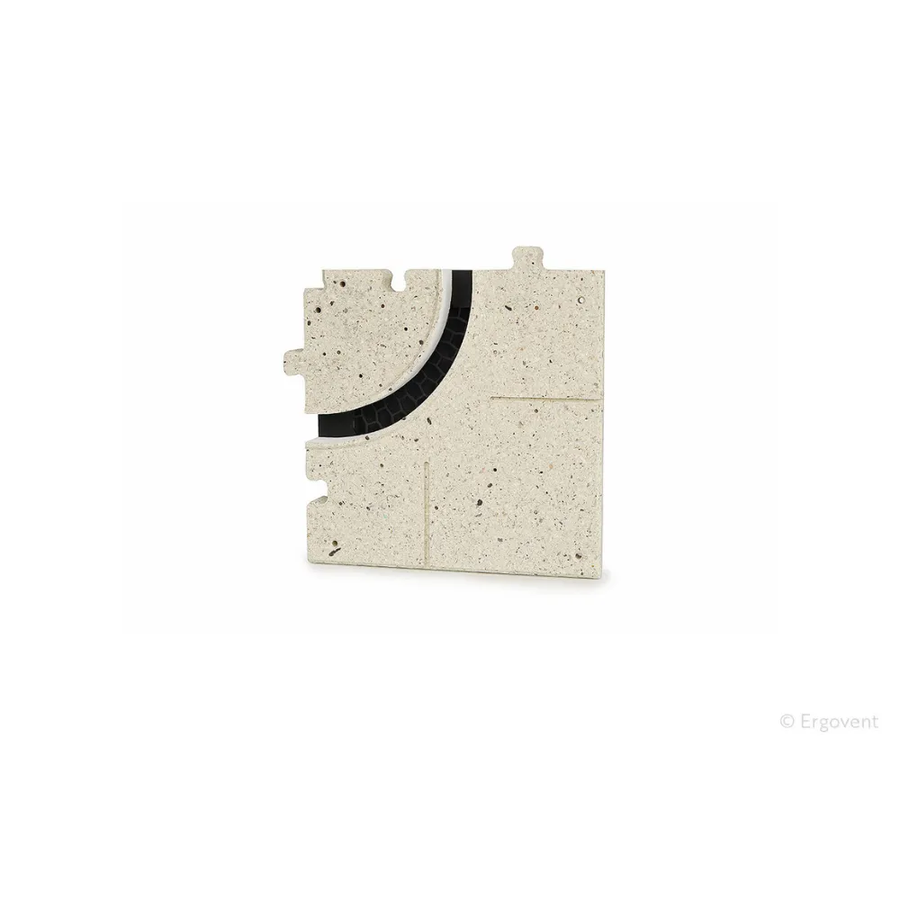 Modul – ERGOVENT LINEO-PRO (1 slot x 20 mm) unghi 90° rotunjit